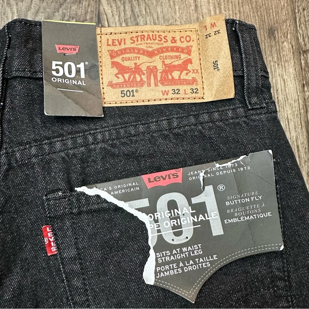 Levi’s 501 109% Cotton Denim Premium Jeans Men’s Size 32x32 Black
